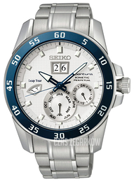 Seiko Sportura Srebrny/Stal Ø42 mm SNP085P1