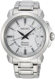 Seiko Premier Srebrny/Stal Ø42 mm SNQ155P1