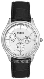 Seiko Srebrny/Skóra Ø41 mm SNT003