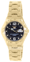 Seiko 5 Czarny/Stal w odcieniu złota Ø39 mm SNZ462J1