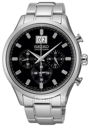 Seiko Chronograph Czarny/Stal Ø46 mm SPC083