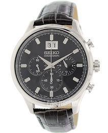 Seiko Chronograph Czarny/Skóra Ø42 mm SPC083P2