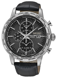 Seiko Chronograph Czarny/Skóra Ø43 mm SPL049P2