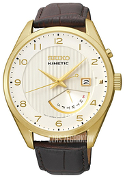 Seiko Kinetic Biały/Skóra Ø42 mm SRN052P1