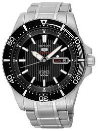 Seiko 5 Czarny/Stal Ø44 mm SRP553K1