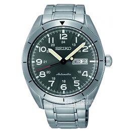 Seiko Dress Czarny/Stal Ø43 mm SRP709K1