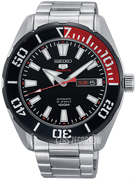 Seiko 5 Czarny/Stal Ø45 mm SRPC57K1
