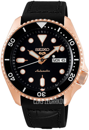 Seiko 5 Sports Czarny/Skóra Ø43 mm SRPD76K1