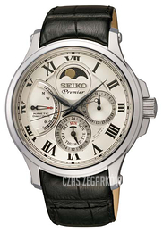 Seiko Srebrny/Skóra Ø41 mm SRX007P1