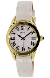Seiko Dress Ladies Biały/Skóra Ø27.7 mm SRZ384P2