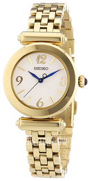 Seiko Dress Ladies Biały/Stal w odcieniu złota Ø27 mm SRZ404P1