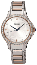 Seiko Dress Ladies Srebrny/Stal w kolorze różowego złota Ø30 mm SRZ486P1