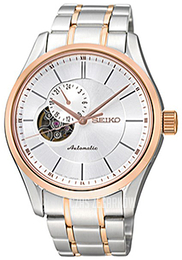 Seiko Dress Srebrny/Stal w kolorze różowego złota Ø40 mm SSA140J1