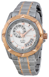 Seiko Dress Biały/Stal w kolorze różowego złota Ø44 mm SSA224K1