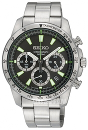 Seiko Chronograph Czarny/Stal Ø40.5 mm SSB027P1