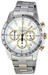 Seiko Biały/Stal Ø40 mm SSB029