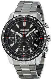 Seiko Chronograph Czarny/Stal Ø40 mm SSB031