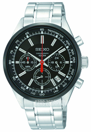 Seiko Chronograph Czarny/Stal Ø41 mm SSB045