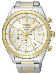 Seiko Biały/Pozlacana Ø45 mm SSB090P1