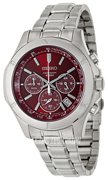 Seiko Chronograph Czerwony/Stal Ø42 mm SSB101P1