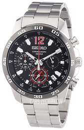 Seiko Chronograph Czarny/Stal Ø41 mm SSB129