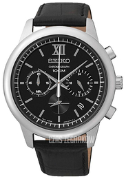 Seiko Chronograph Czarny/Skóra Ø42 mm SSB139P2