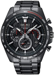 Seiko Czarny/Stal Ø44 mm SSB311P1