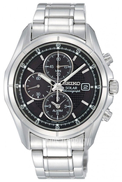 Seiko Chronograph Czarny/Stal Ø41 mm SSC005