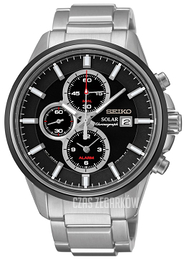 Seiko Czarny/Stal Ø42 mm SSC255P1