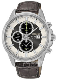 Seiko Chronograph Czarny/Skóra Ø43 mm SSC259P1