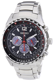 Seiko Chronograph Czarny/Stal Ø46 mm SSC261P1
