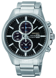 Seiko Czarny/Stal Ø42 mm SSC267