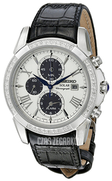 Seiko Chronograph Srebrny/Skóra Ø42 mm SSC311