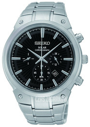 Seiko Chronograph Czarny/Stal Ø43 mm SSC317