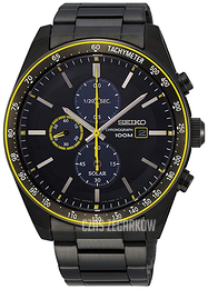 Seiko Solar Czarny/Stal Ø43.2 mm SSC723P1