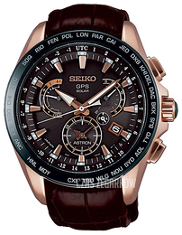 Seiko Astron Czarny/Skóra Ø45 mm SSE060J1