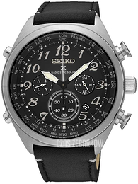 Seiko Czarny/Skóra Ø45 mm SSG013P1