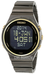 Seiko Czarny/Stal Ø44.5 mm STP011