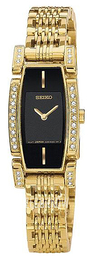 Seiko Dress Ladies Czarny/Stal w odcieniu złota SUJC52