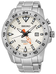 Seiko Kinetic Biały/Stal Ø44 mm SUN025