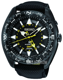 Seiko Kinetic Czarny/Skóra Ø47 mm SUN057