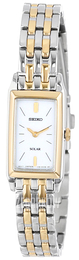 Seiko Dress Ladies Biały/Stal w odcieniu złota SUP028
