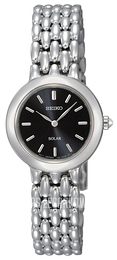 Seiko Dress Ladies Czarny/Stal Ø24 mm SUP047