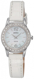 Seiko Dress Ladies Biały/Skóra Ø24 mm SUP133