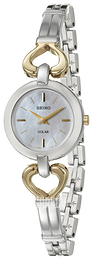 Seiko Dress Ladies Biały/Stal w odcieniu złota Ø24 mm SUP137