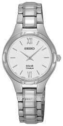 Seiko Solar Biały/Tytan Ø18 mm SUP277P1