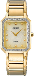Seiko Solar Żółte złoto/Stal w odcieniu złota SUP444P1
