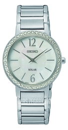 Seiko Solar Biały/Stal Ø30 mm SUP467P1