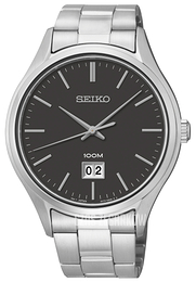 Seiko Dress Czarny/Stal Ø42 mm SUR023