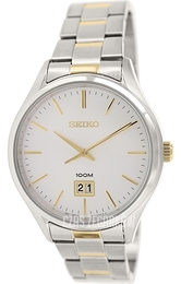 Seiko Dress Srebrny/Stal w odcieniu złota Ø42 mm SUR025